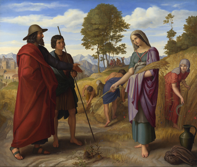 Julius Schnorr von Carolsfeld: Rut Boáz földjén (részlet), 1828
